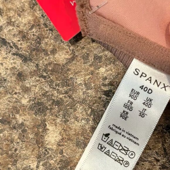 Spanx Tan Bra-Llelujah Ilusion Lace Full Coverage Bra Size 40 D - Picture 6 of 7